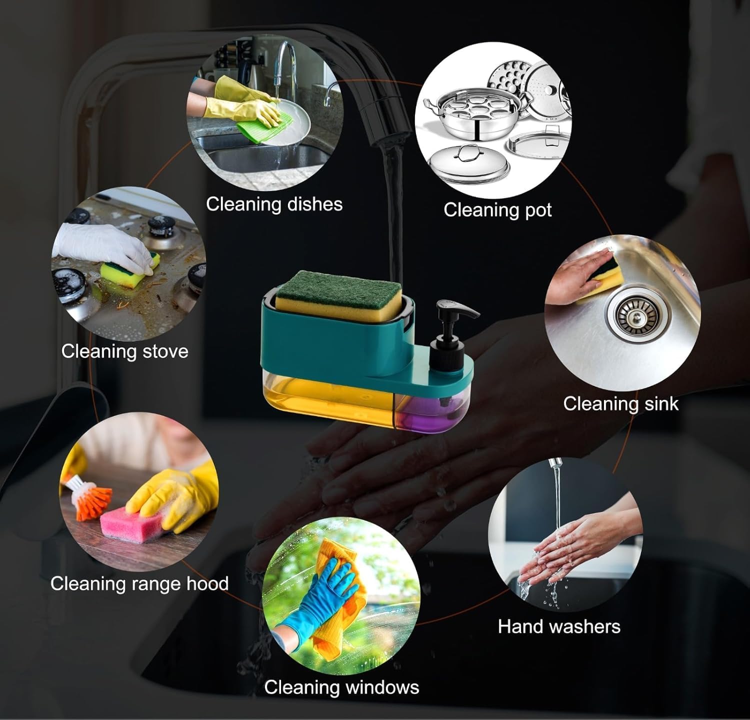 Bratcart 3 in 1 kitchen sink organizer
